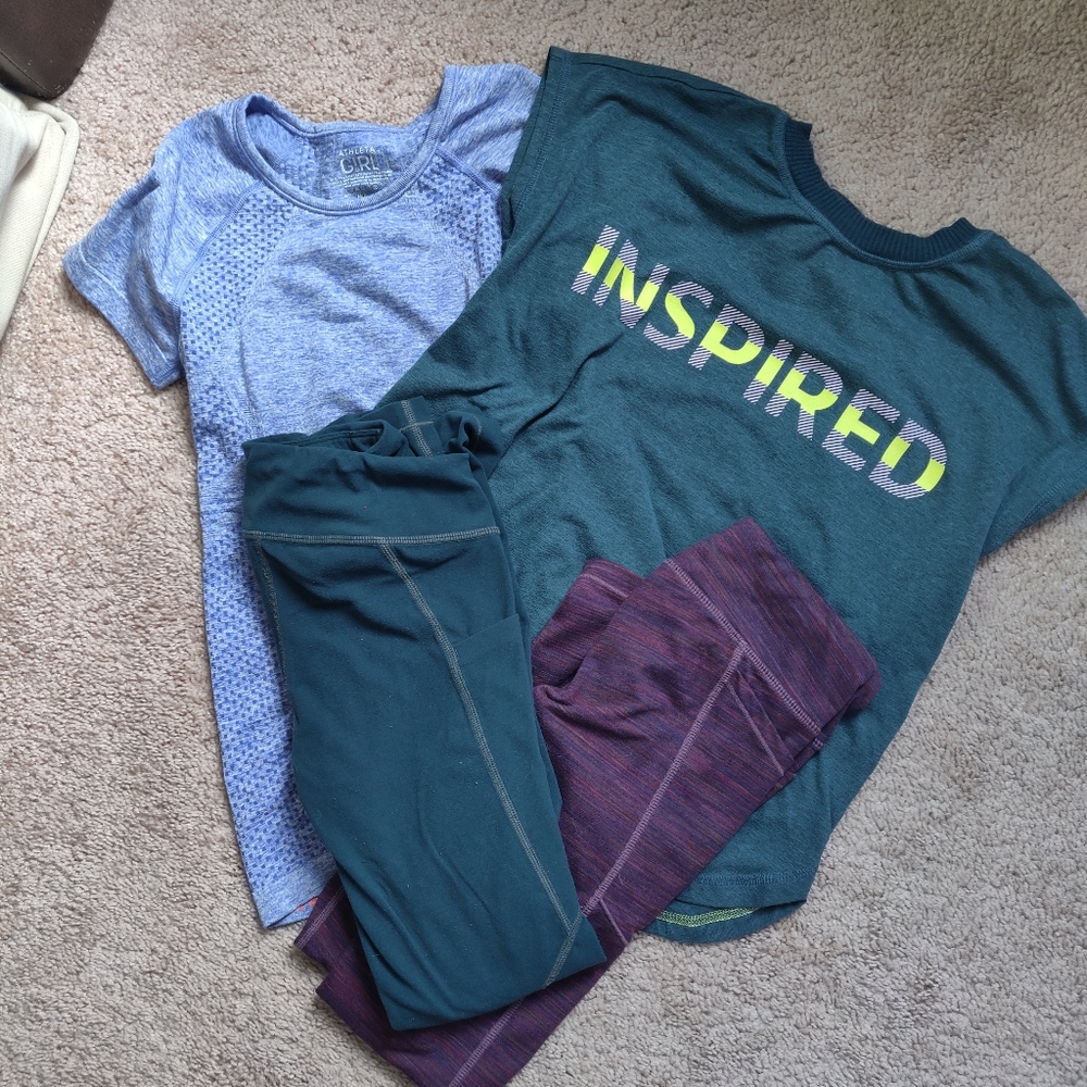 Athleta Girl tops and leggings M 8-10